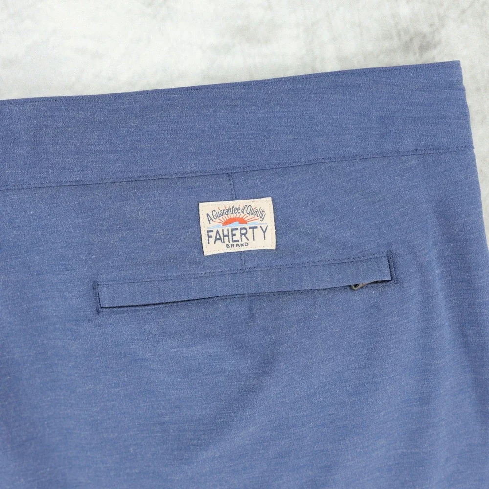 Faherty All Day Shorts Mens‎ 42 Blue Hybrid Quick Dry Stretch Boardshorts